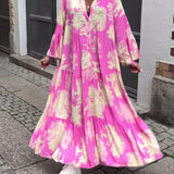 Diana™ - Ērts patchwork maksi kleita