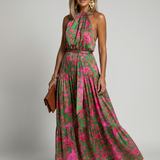 Rowen | Drapēts halter stila midi kleita