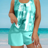 Coco rakstainais tankini peldkostīms