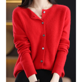 Jazlyn - Women’s apaļš kakls Relaxed Fit kardigāns