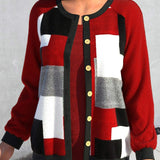 Krāsu bloku cardigan