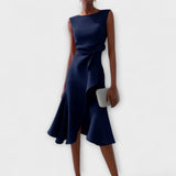 Juliette™ – Elegantes Drapiertes Asymmetrisches Midi-Kleid