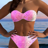 Leoparda raksta bikini bandeau
