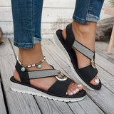 Skylar - Sandalias Planas con Hebilla de Metal