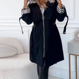 Veste Trenchcoat ar Kapuci