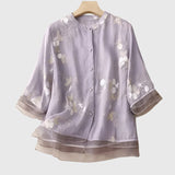 Nellie - Elegants tops ar izšūts Ziedi