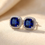 Sapphire sudraba auskari