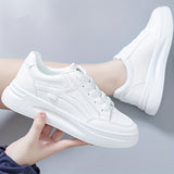 Zana - Zapatillas blancas šiks de comodidad ligera