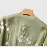 Nellie - Elegants tops ar izšūts Ziedi