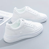 Zana - Zapatillas blancas šiks de comodidad ligera