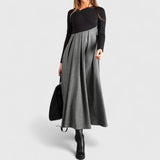Janet - Elegants garas piedurknes maksi kleita