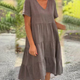 Bexley - Lässiges Sommer V-Ausschnitt Kleid