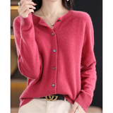 Jazlyn - Women’s apaļš kakls Relaxed Fit kardigāns