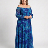Aurelie | Off Shoulder Ziedu Maxi Kleita
