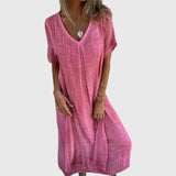 Fiona - Elegants Viegls V - Neck kleita