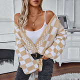 Gabriella - Women’s Comfort Check raksts kardigāns