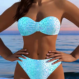 Leoparda raksta bikini bandeau