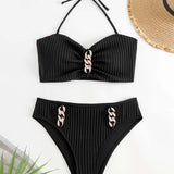 Vienkrāsains Halter Bikini