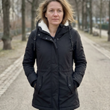 Éliane – garš, ūdensnecaurlaidīgs ziemas mētelis sievietēm, silts un elegants