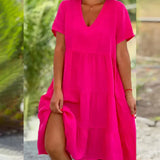 Bexley - Lässiges Sommer V-Ausschnitt Kleid