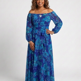 Aurelie | Off Shoulder Ziedu Maxi Kleita