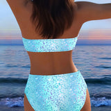 Leoparda raksta bikini bandeau