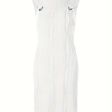Macy™ - Elegants bez piedurknēm minikleita