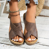 Vintra - Sandalias de cuña cómodas