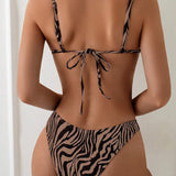 Seksīgs Zebra Izdrukāts Bikini