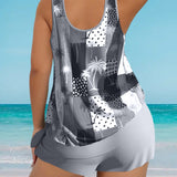 Coco rakstainais tankini peldkostīms