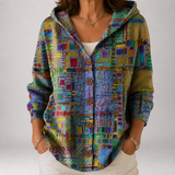 Halcyon - Painted Patchwork Hooded kardigāns