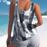 Coco rakstainais tankini peldkostīms