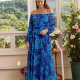 Aurelie | Off Shoulder Ziedu Maxi Kleita