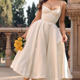 Ophira™ - Elegants korsetes midi kleita