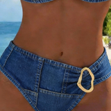 Bikini Porte-Jarretelles Metāla Sprādze Divdaļīgs