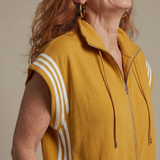 Raquel | Zip Priekšpuses Svītru Paneļa Jumpsuit