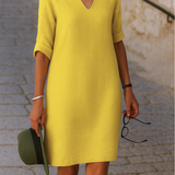 Elvy™ - Elegants V-veida kakla kleita