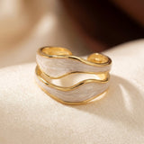 Sudraba un Zelta Cuff Sculpturale