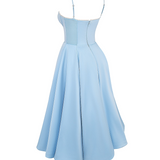 Ophira™ - Elegants korsetes midi kleita