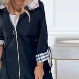 Veste Trenchcoat ar Kapuci