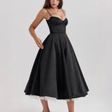Ophira™ - Elegants korsetes midi kleita