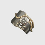 Gina - Retro Dark Sudrabs Zirconia gredzens