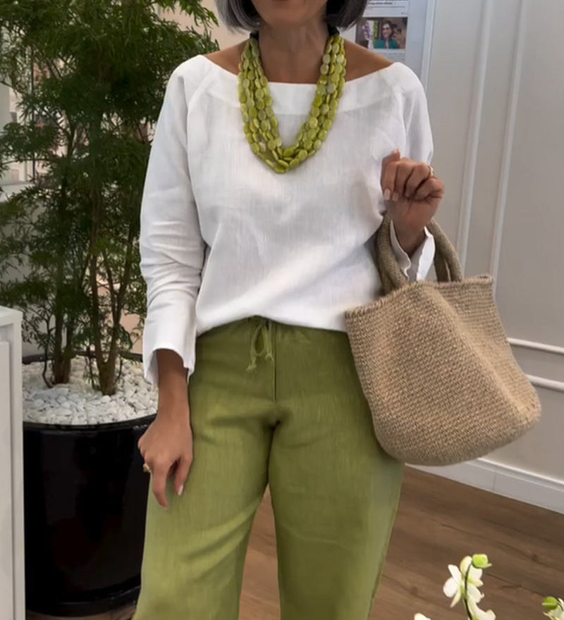 Larisa - Vienkāršs apaļa kakla tops