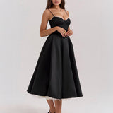Ophira™ - Elegants korsetes midi kleita