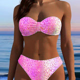Leoparda raksta bikini bandeau