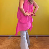 Liene - Vienkrāsains bezpiedurkņu tops