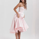 Ophira™ - Elegants korsetes midi kleita