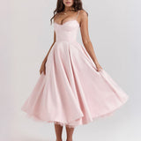 Ophira™ - Elegants korsetes midi kleita
