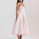 Ophira™ - Elegants korsetes midi kleita