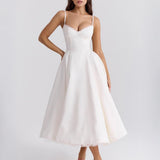 Ophira™ - Elegants korsetes midi kleita